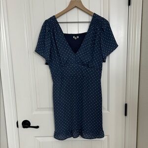 Abercrombie & Fitch Blue Polka Dot Mini Dress